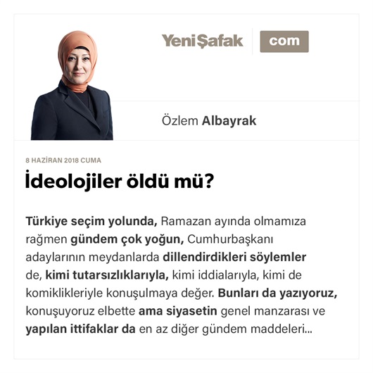 İdeolojiler öldü mü?