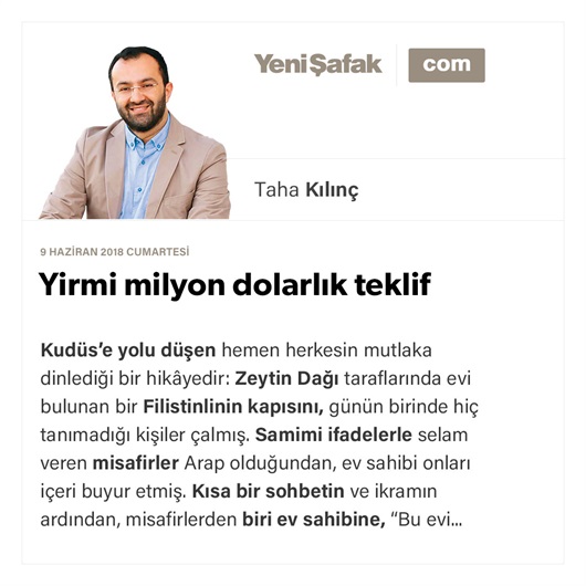 Yirmi milyon dolarlık teklif