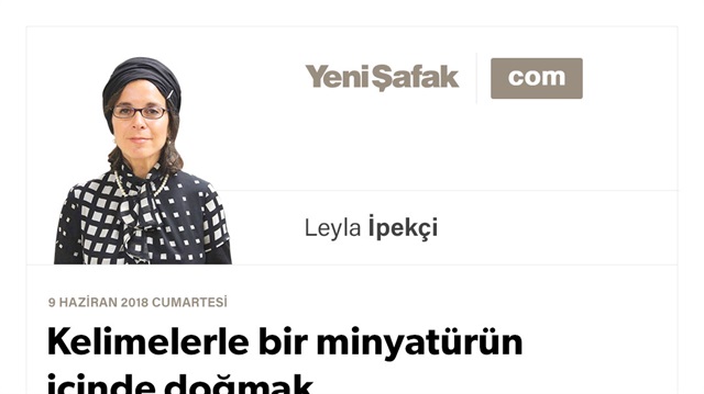 Kelimelerle bir minyatürün içinde doğmak