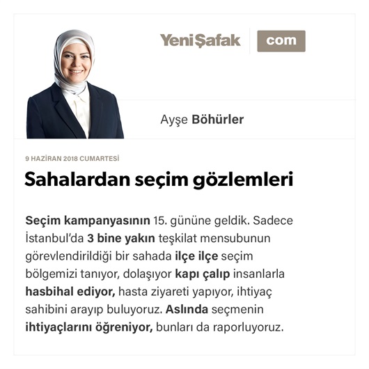 Sahalardan seçim gözlemleri
