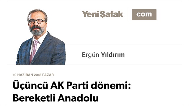 Üçüncü AK Parti dönemi: Bereketli Anadolu