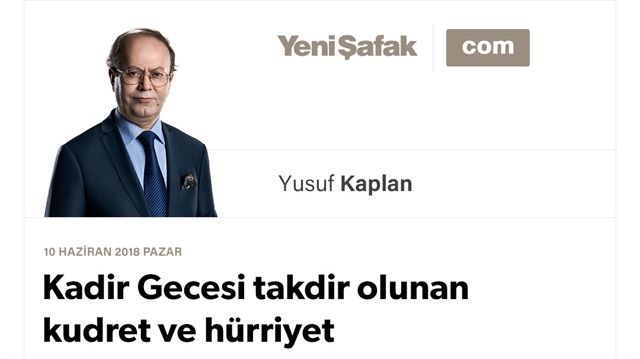 Kadir Gecesi takdir olunan kudret ve hürriyet