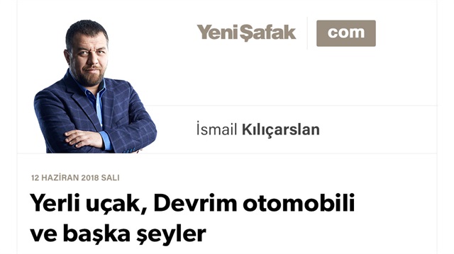 Yerli uçak, Devrim otomobili ve başka şeyler