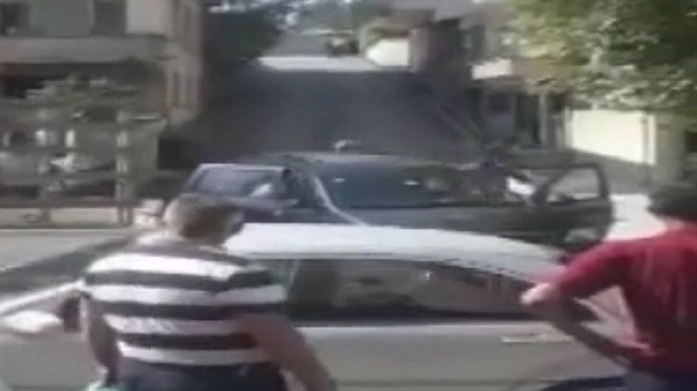 Pendik'te 1 kişinin hayatın kaybettiği olay cep telefonu ile görüntülendi.