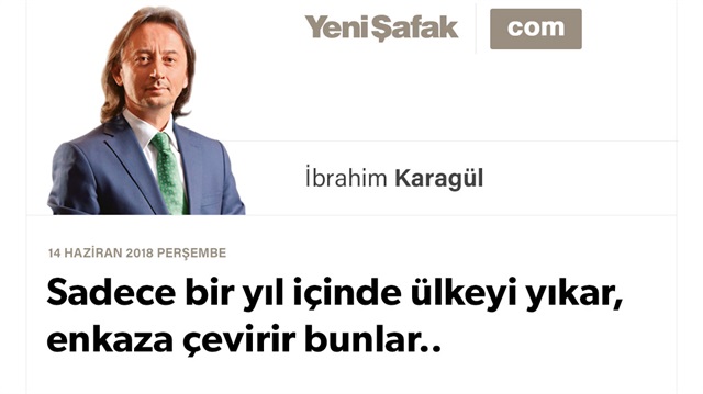 Sadece bir yıl içinde ülkeyi yıkar, enkaza çevirir bunlar..