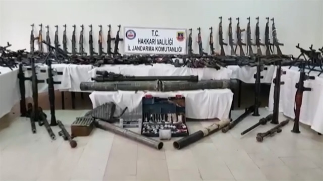 PKK'nın son zamanlarda ele geçirilen en büyük cephaneliği