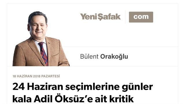 24 Haziran seçimlerine günler kala Adil Öksüz’e ait kritik