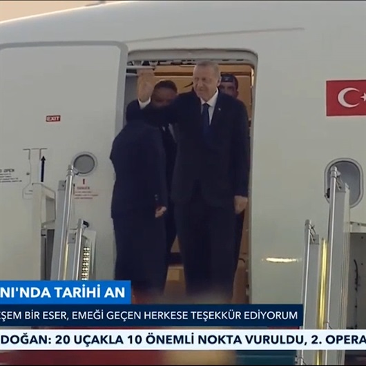 Cumhurbaşkanı Erdoğan Üçüncü Havalimanı'na indi