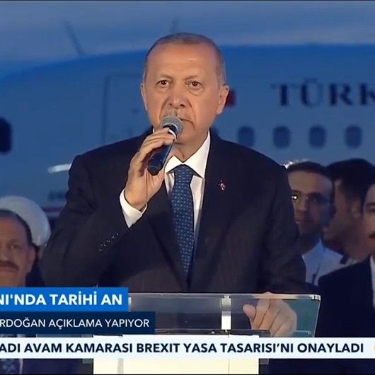 Cumhurbaşkanı Erdoğan'dan tarihi günde ilk açıklama