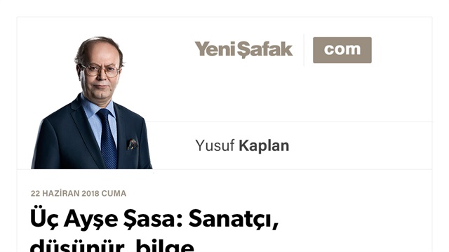 Üç Ayşe Şasa: Sanatçı, düşünür, bilge