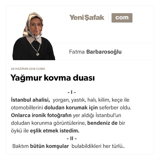 Yağmur kovma duası
