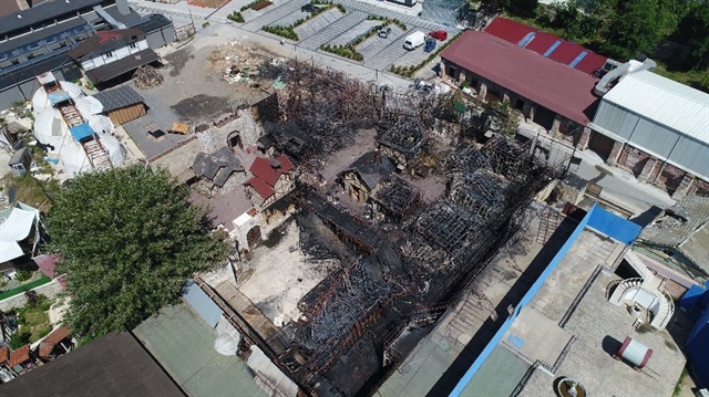 Küle dönen Diriliş Ertuğrul’un seti havadan görüntülendi