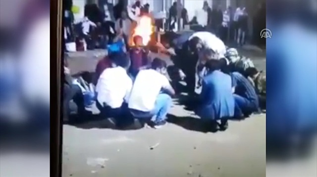 Düğünde silahla vurulma anı kamerada
