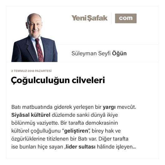 Çoğulculuğun cilveleri