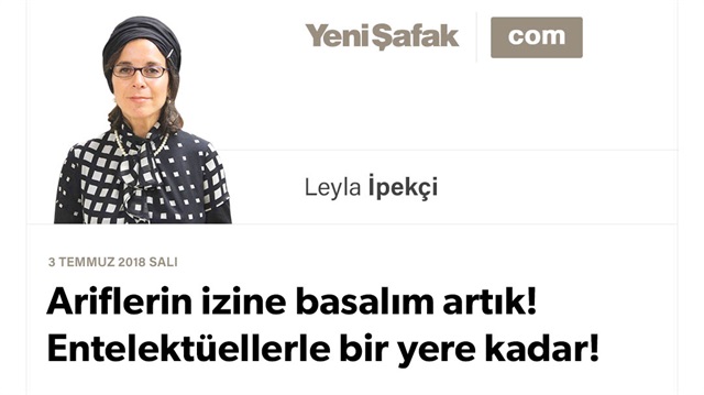 Ariflerin izine basalım artık! Entelektüellerle bir yere kadar!