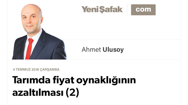 Tarımda fiyat oynaklığının azaltılması (2)
