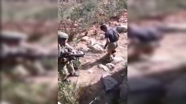 Şırnakta teröristin nefes kesen yakalanma anı kamerada!