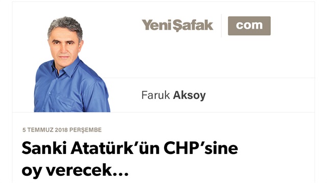Sanki Atatürk’ün CHP’sine oy verecek…