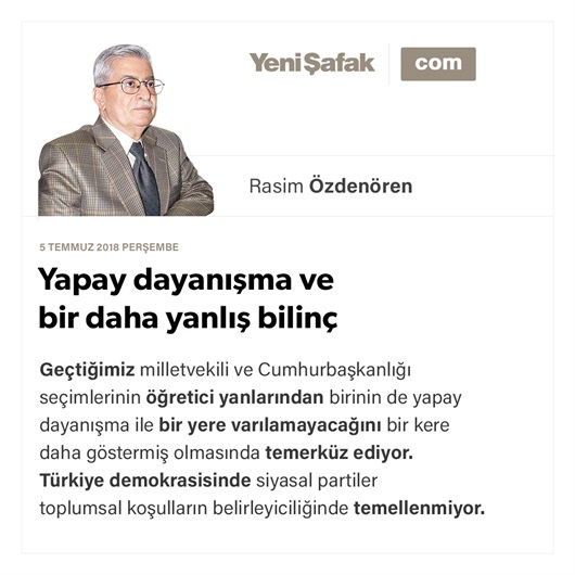 Yapay dayanışma ve bir daha yanlış bilinç