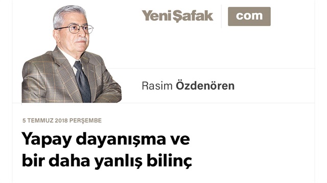 Yapay dayanışma ve bir daha yanlış bilinç