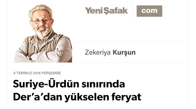 Suriye-Ürdün sınırında Der’a’dan yükselen feryat