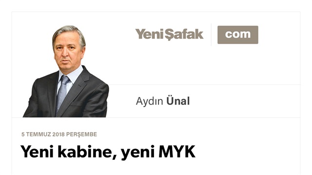Yeni kabine, yeni MYK