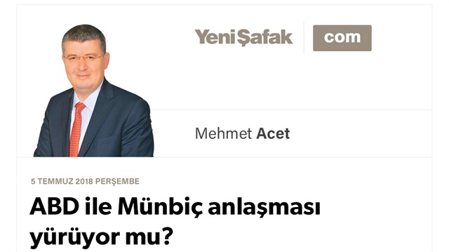 ABD ile Münbiç anlaşması yürüyor mu?