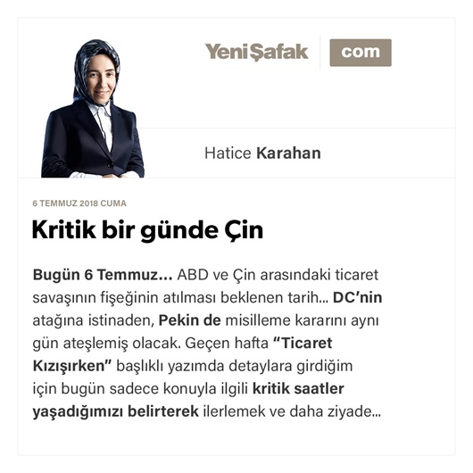 Kritik bir günde Çin