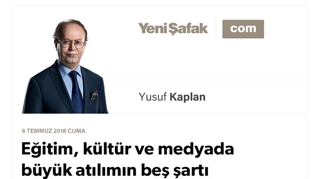 Eğitim, kültür ve medyada büyük atılımın beş şartı