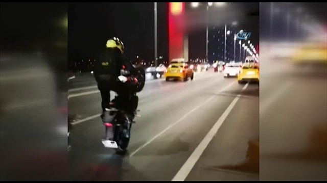 Şehitler Köprüsü'nde tek teker terörü kamerada