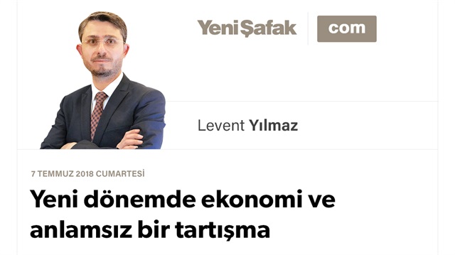 Yeni dönemde ekonomi ve anlamsız bir tartışma