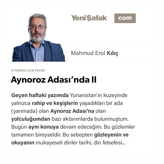 Aynoroz Adası’nda II