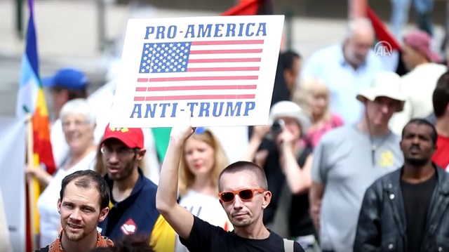 Anti-Trump protest in Brussels