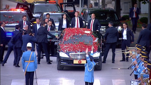 Cumhurbaşkanı Erdoğan TBMMye böyle geldi