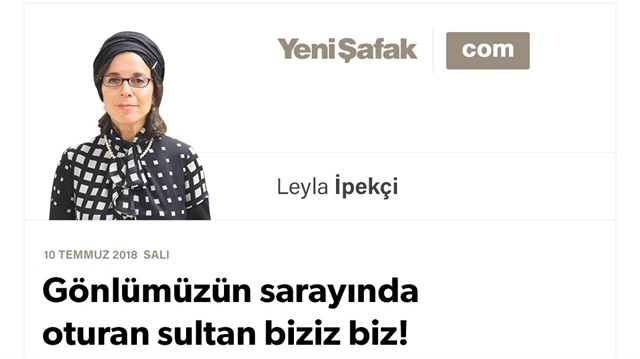 Gönlümüzün sarayında oturan sultan biziz biz!