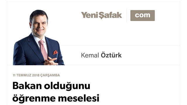 Bakan olduğunu öğrenme meselesi