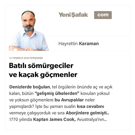 Batılı sömürgeciler ve kaçak göçmenler