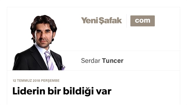 Liderin bir bildiği var