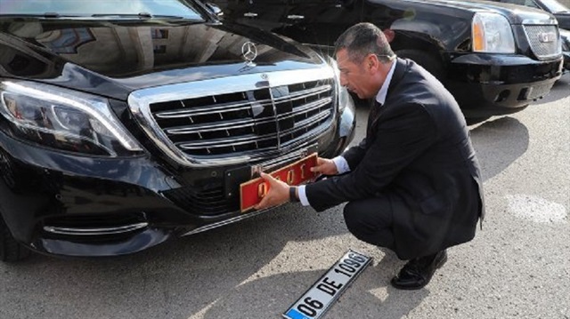Binali Yıldırım'ın makam aracının plakası değiştirildi