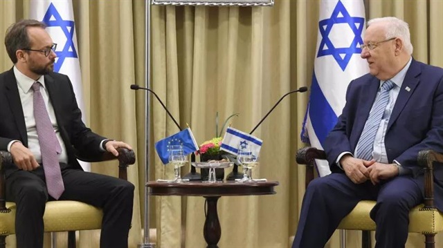 EU Ambassador Emanuele Giaufret with Israeli President Reuven Rivlin, October 2017.