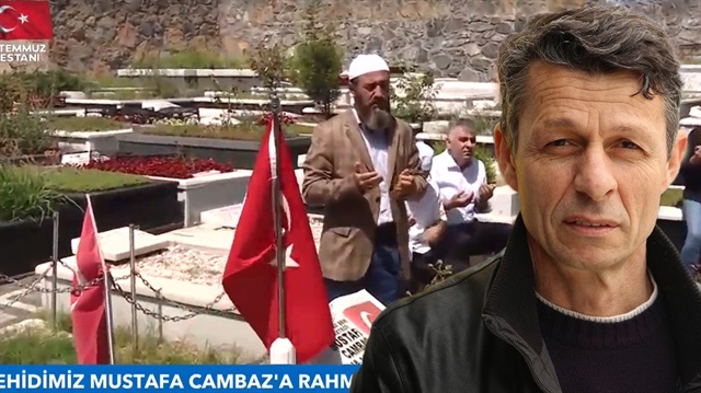 Şehit Mustafa Cambaz mezarı başında anıldı.