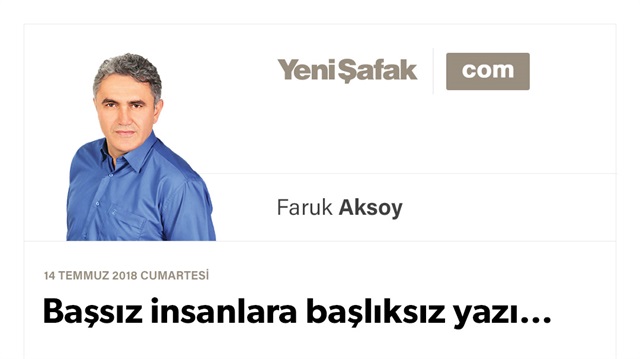 Başsız insanlara başlıksız yazı…
