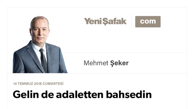 Gelin de adaletten bahsedin