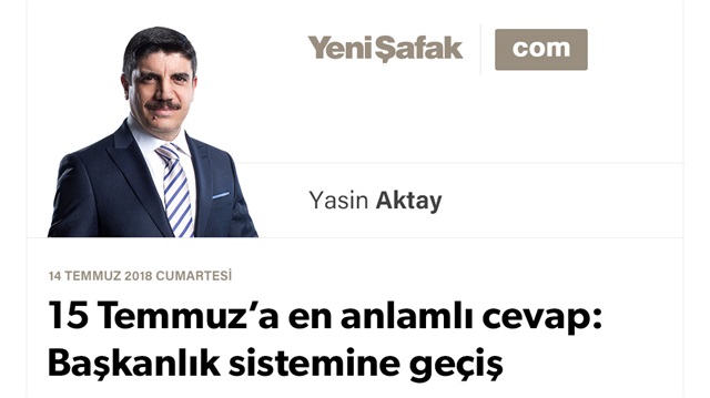 15 Temmuz’a en anlamlı cevap: Başkanlık sistemine geçiş