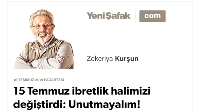 15 Temmuz ibretlik halimizi değiştirdi: Unutmayalım!