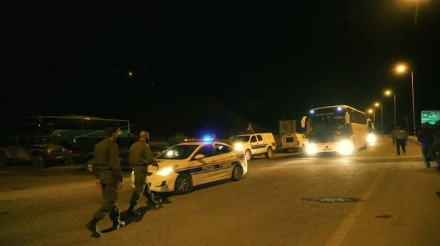 A general view of the transport convoy