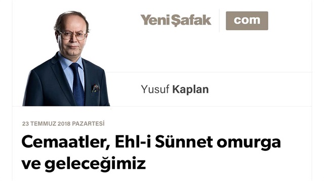 Cemaatler, Ehl-i Sünnet omurga ve geleceğimiz