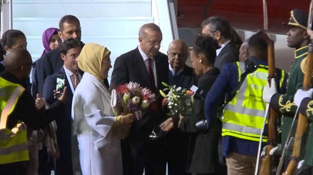Başkan Erdoğan Güney Afrika'da böyle karşılandı