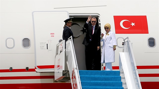 President of Turkey Recep Tayyip Erdoğan and First Lady Emine Erdoğan.
