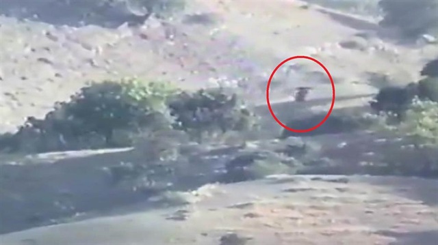 Moment two fleeing PKK terrorists were neutralized in SE Turkey